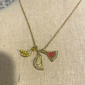 Tommy Bahama Tropical Fruit Charm Necklace Swarovski Crystals